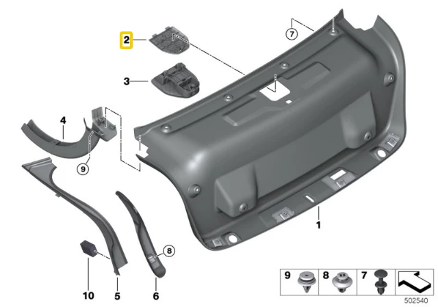 BMW G20 3 Trim Panel Finisher Originalus 51499477059