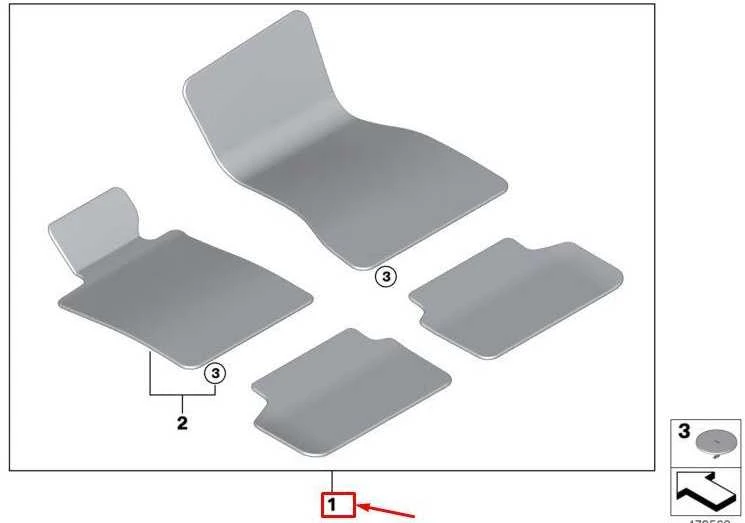 Bmw G20 G21 Dėžės Kilimėlis Originalus 51478097540