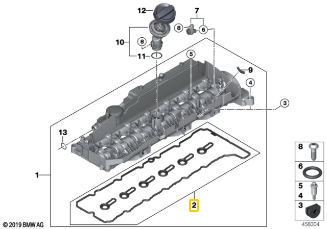 BMW G20 G21 G30 G31 Galvos Gamyklos Gaisčio Rinkinys Originalus 11128590172
