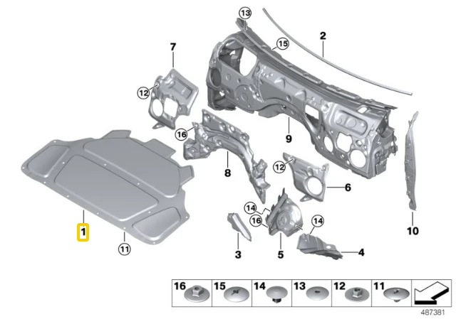 Bmw G20 G21 Variklio Gaubto Izoliacijos Priekinis Gaubtas Originalus 51487434845