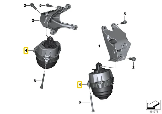 BMW G20 Variklio Stovės Kairysis Originalus 22117581617