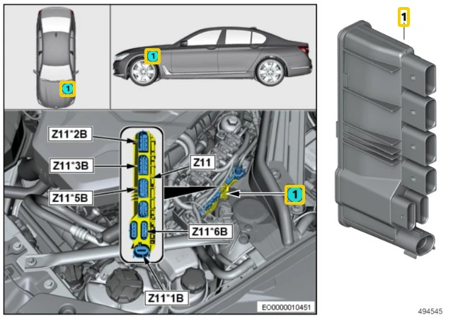 BMW G21 G30 F90 M5 Integracinis tiekimo modulis Originalus 12638638552