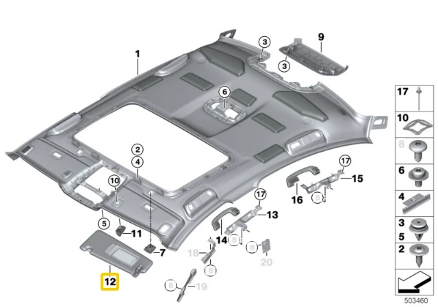 BMW G30 F90 Kairės Pusės Saulės Uždanga Alcantara Originalus 51168068839