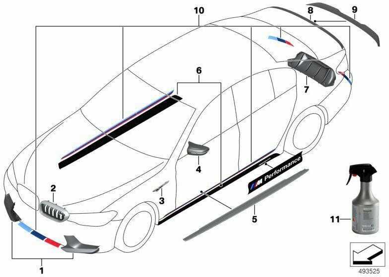BMW G30 F90 M5 Galinio Sparno Karbonas Pro Originalus 51192457441