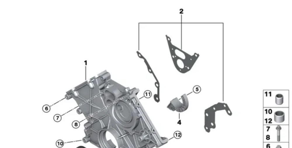 BMW G30 G11 E53 E70 E71 Priekinis alkūninio veleno sandariklis Originalus 11147647381