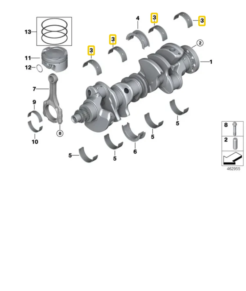 BMW G30 G11 G12 G14 G15 G16 X5 G05 X6 G06 X7 G07 Vairo Gidas Originalus 11217933647