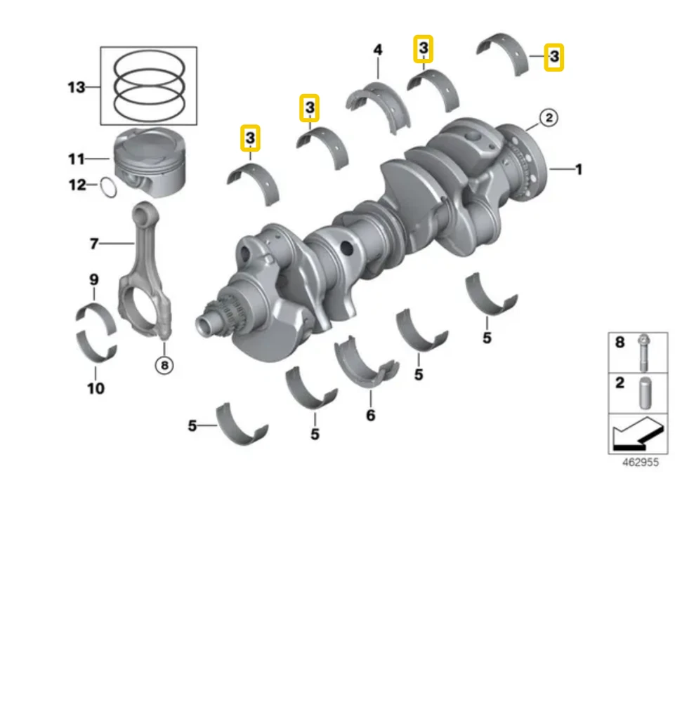 BMW G30 G11 G12 G14 G15 G16 X5 G05 X6 G06 X7 G07 Originalus 11217933645