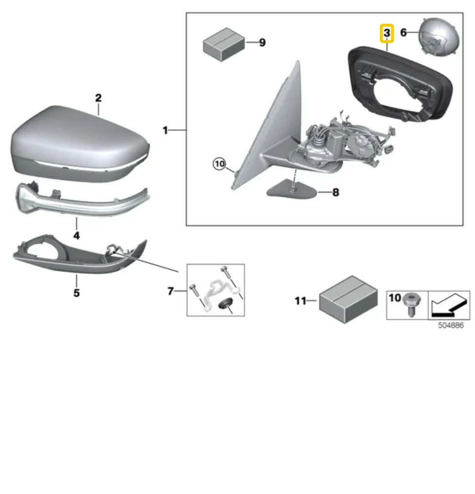 Bmw G30 G31 G32 G11 G12 Palaikymo Žiedas Kairys Originalus 51167418813