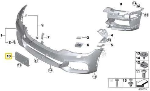 Bmw G30 G31 Numerio Plokštelių Laikikas Originalus 51138070399