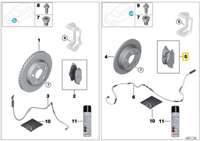 Bmw Galinės Stabdžių Plokštės Mini F56 F55 F57 2016 2019 Originalus 34216885529