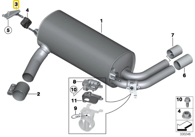 BMW Galinio Ausinės Šarvo Kairys Staklis F20 F21 F22 F30 F31 F32 F33 F34 F36 Originalus 18307620316