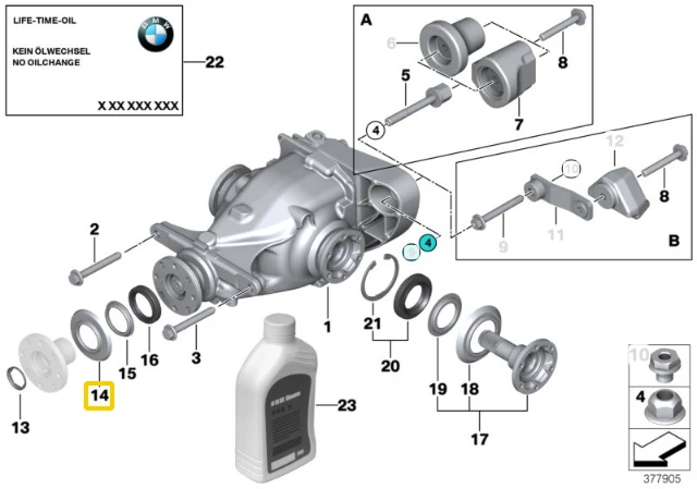 BMW Galinio Diferencialo Dulkės Anga E81 E87 E90 1 3 Serija Originalus 33127518511