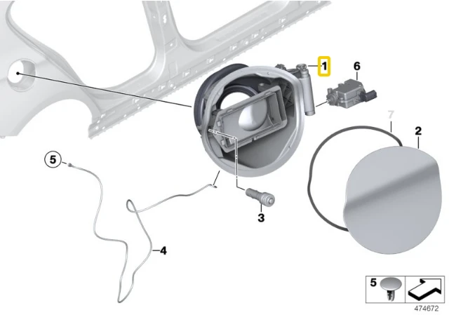 BMW Galinio Kuro Dėžės Angos Būdas 2 F23 51177301813 Originalus 51177301813