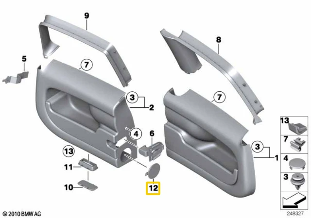 BMW Galinio Skylinimo Atspindžio Žibintas Originalus 51492756206