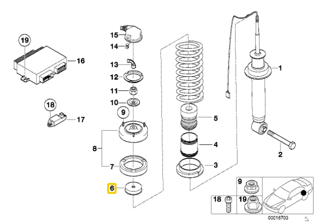 BMW Galinio Sraigto Stiklo Apsauga E39 E38 37121090310 Originalus