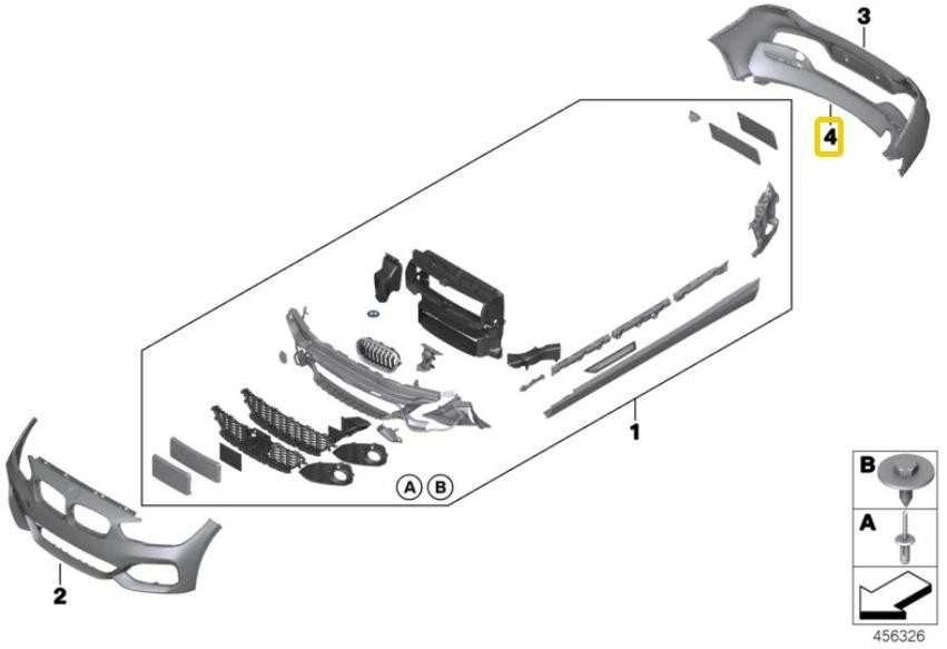 BMW Galinio Stiklo Įdėklas F20 F21 LCI 51128060304
