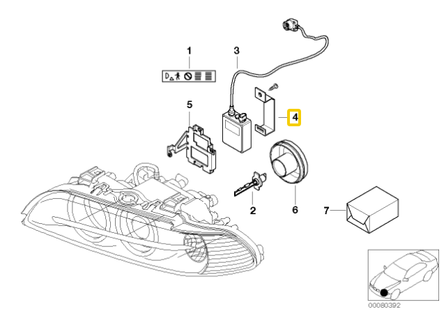 Bmw Galinio Šviesos Valdymo Blokas 5 E39 Originalus 63126907422