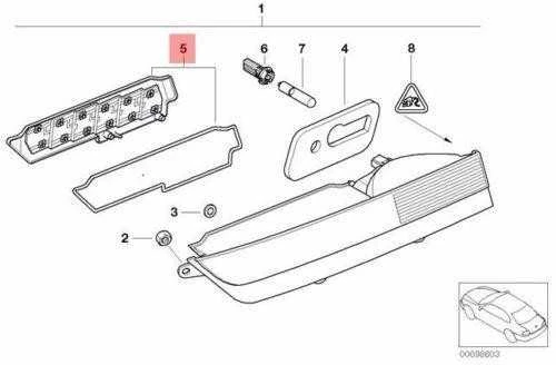 BMW Galinio Žibinto PCB Rinkinys Kairysis Originalus 63216917093