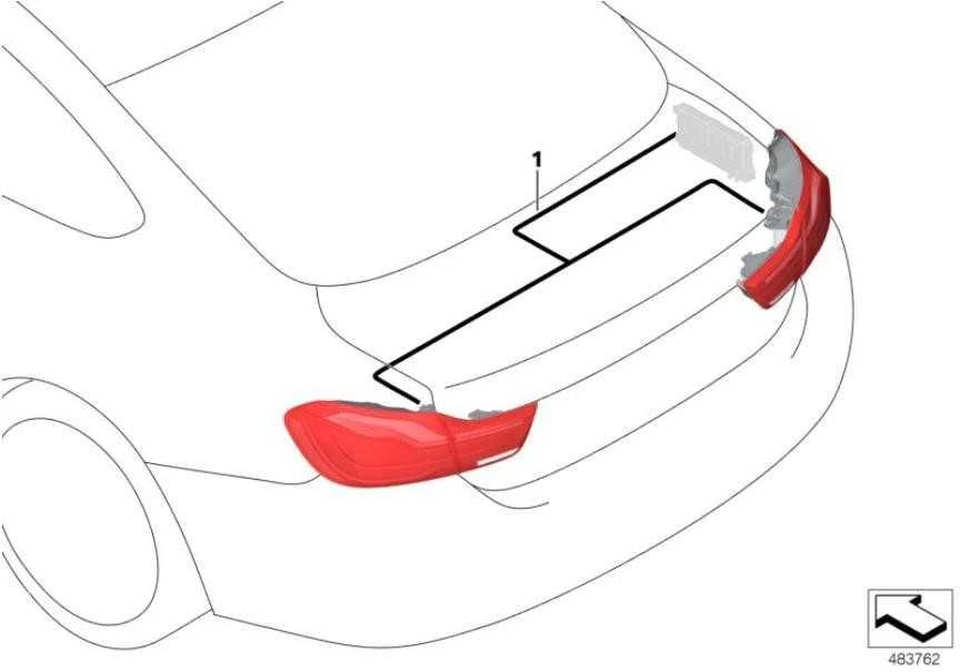 Bmw Galinis Žibintas Šoninėje Panelėje Kairėje F32 F82 F33 F36 Originalus 63218496523