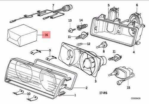 BMW Galios Žibintų Remonto Komplektas E36 63128360044