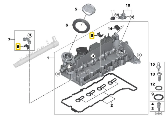 BMW Galvos Bloko Atskirtuvas 11127809138 Originalus
