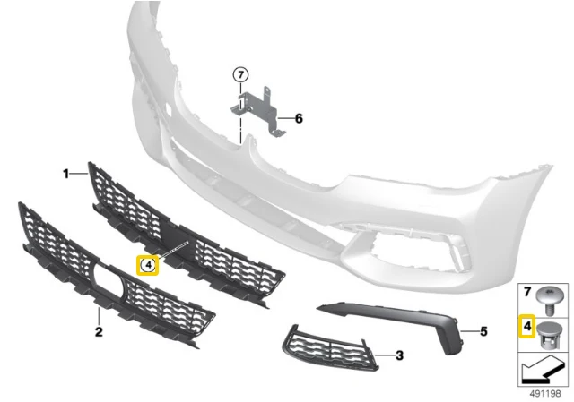 Bmw Galvos Kevalas 7 G11 G12 10 2014 02 2019 Originalus 51118068300
