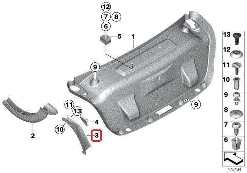 BMW Galvos Vandens Lietojo Viršutinio Kairiojo Galiuko Dangtelis 4 F82 M4 F33 F83 F36 Originalus 63217366067