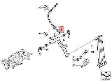 BMW Gaskabelzug 5 E34 7 E32 Originalus 35411158524
