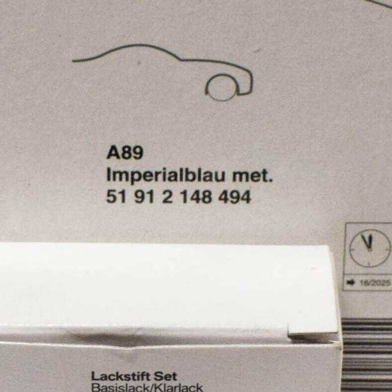 BMW glaistymo lazdelių rinkinys, Imperialblau Met. 51912148494