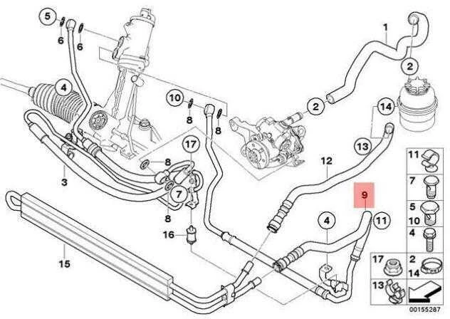 BMW Grąžinimo Vamzdis 1 E82 135i 3 E90 335i Originalus 32416784392