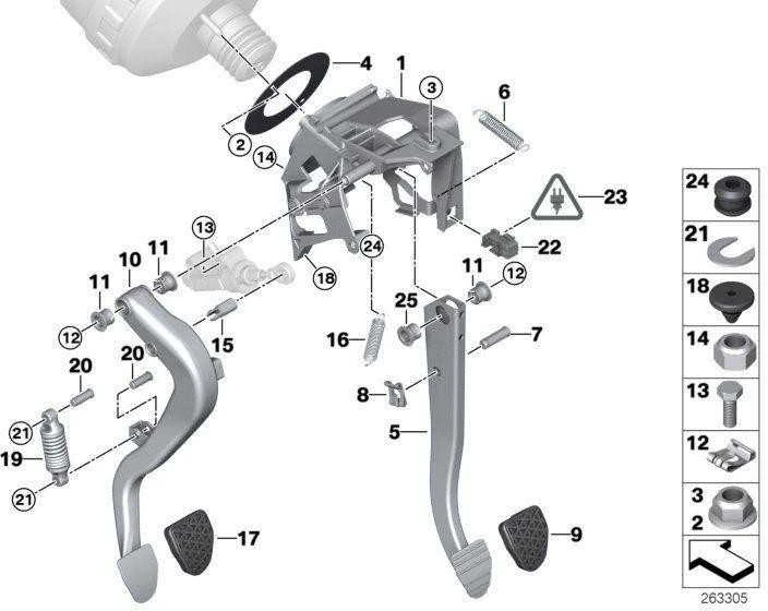 BMW Gumos Atrama Originalus 35311160659