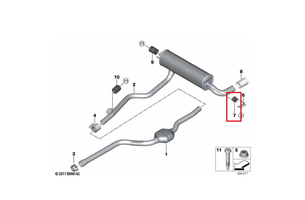 BMW F20 F21 Guminis tvirtinimas originalus 18208587578