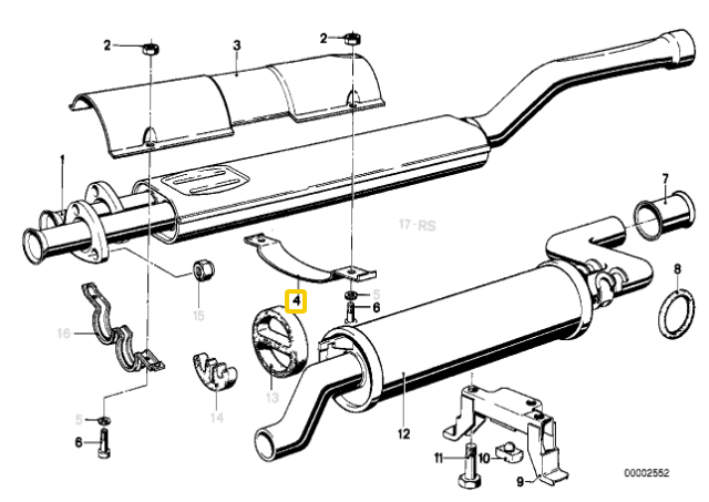 Bmw Halter 2500 3.3Li 5 E12 Originalus 18121245566