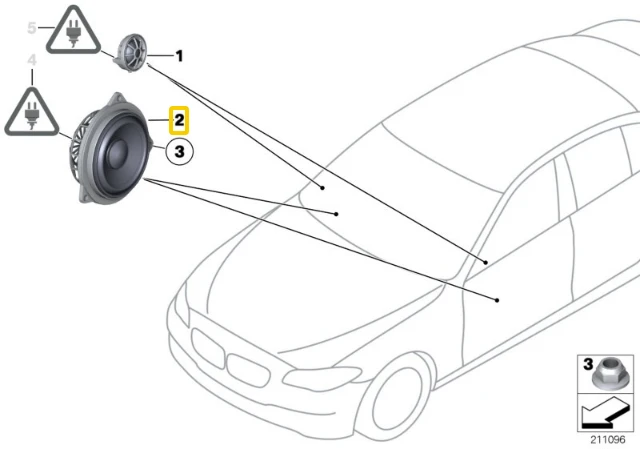 Bmw Harman Kardon Hk Top Hifi Vidurinės Durų Garsiakalbis Originalus 65139368386
