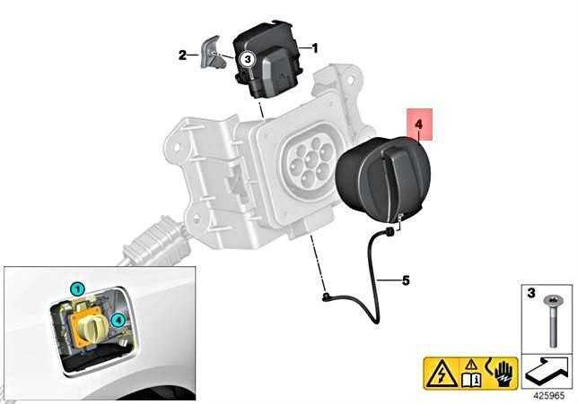 BMW hibridinio įkrovimo prievado dangtelis Originalus 61139334719