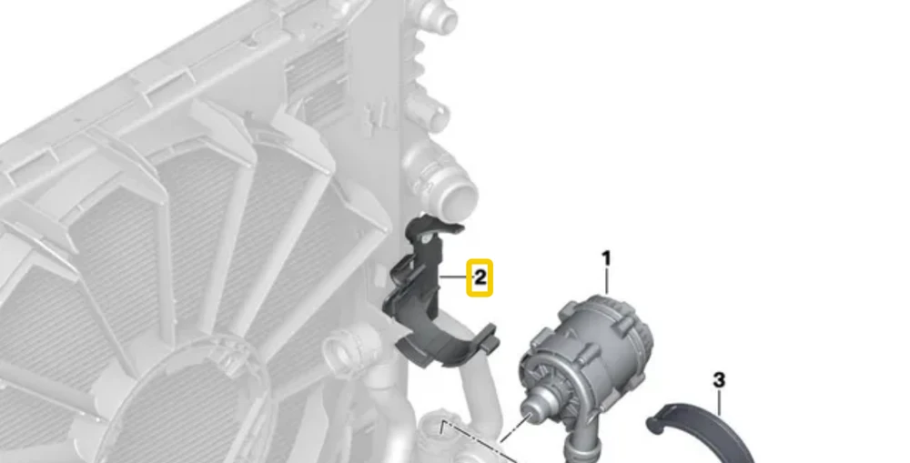 BMW Holder, electric coolant pump Originalus 17118632136 5' G30 (10/2015 — 12/2019) 5' F90 M5 (01/2016 — 12/2019) 5' G31 (03/2016 — 12/2019) 6' G32 GT (09/2016 — 12/2019) 7' G11 (10/2014 — 02/2019) 7' G11 LCI (01/2018 — 12/2019) 7' G12 (10/2014 — 02/2019) 7' G12 LCI (01/2018 — 12/2019) 8' G14 (10