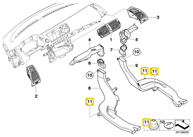 BMW Hutmutter E81 E87 E90 F30 F10 F06 Originalus 51711934930