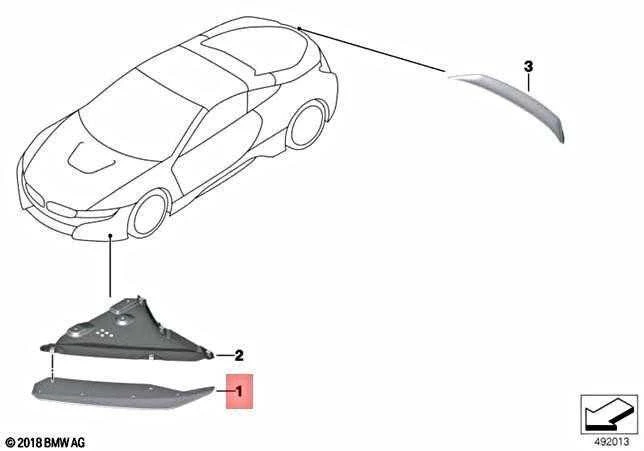 BMW I I8 I12 I15 priekinis kairės pusės Splitteris Originalus 51117947113