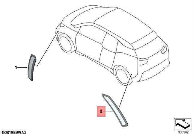 BMW I3 I01 Galinio Dešinio Šoninio Žibinto Originalus 63147304048