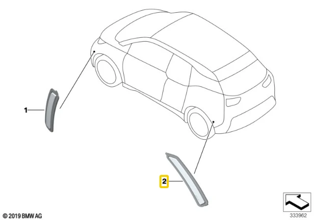 BMW I3 I01 Galinio Kairio Šoninio Žibinto Originalus 63147467477