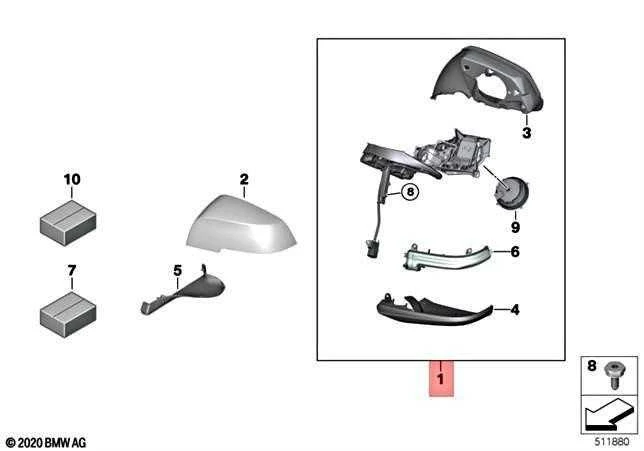 BMW i3 I01 išorinis veidrodėlis kairėje pusėje Originalus 51167320997