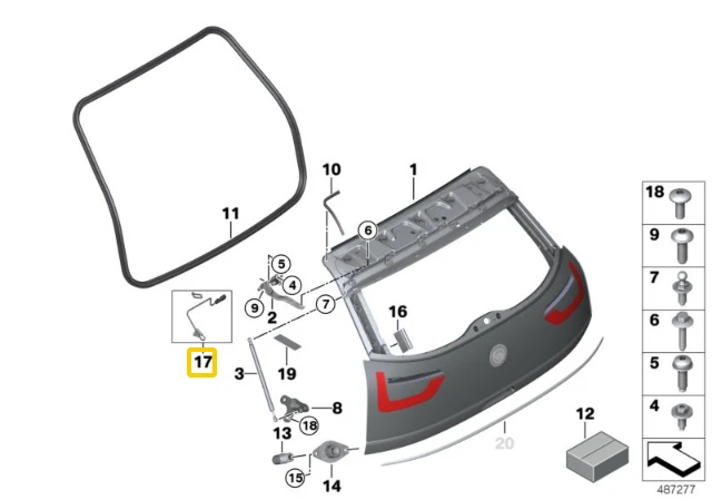 Bmw I3 I01 Remonto Kompaktas Mikroswitch Originalus 51247453841
