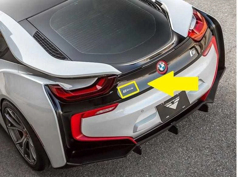 BMW i3 i8 SERIES I01 I12 I15 galinės pavarų dėžės emblema, etiketė, ženkliukas 51147338202 Originali