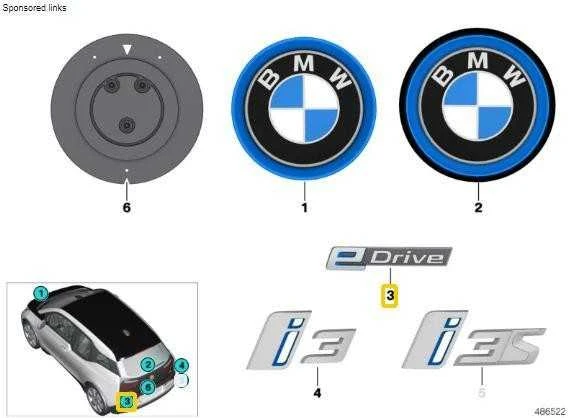 BMW i3 i8 SERIES I01 I12 I15 galinės pavarų dėžės emblema, etiketė, ženkliukas 51147338202 Originali