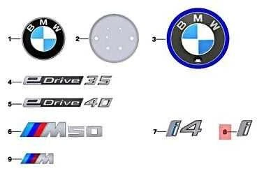 Bmw I4 G26 Gran Coupé Emblema Originalus 51145A320B9