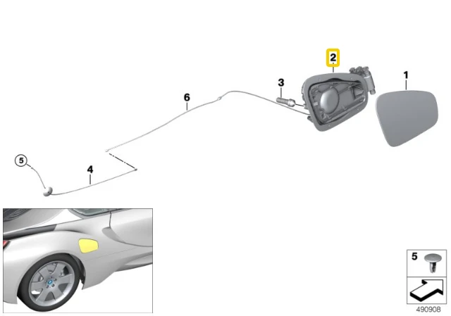 BMW I8 I12 Benzino Talpos Dangtelis Viršelis Originalus 51177316835