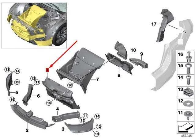 BMW i8 I12 Oro kanalas 51747355434 7355434 NAUJAS ORIGINALUS
