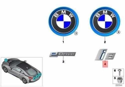 BMW i8 I12 užrašas originalus 51147351745