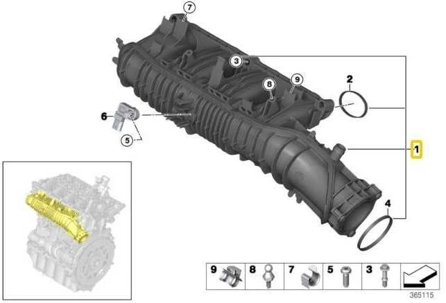 Bmw Įpurkimo Sistemos Valdymas F45 F46 F48 F39 F56 F55 F54 F57 F60 Originalus 11617617500