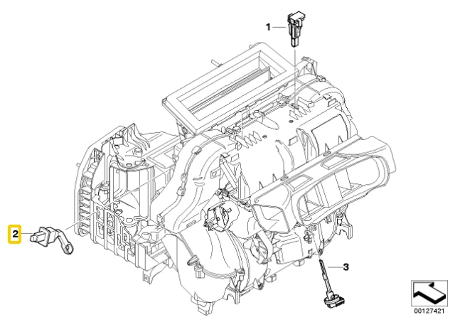 BMW Išgarinimo Temperatūros Jutiklis Originalus 64116920430